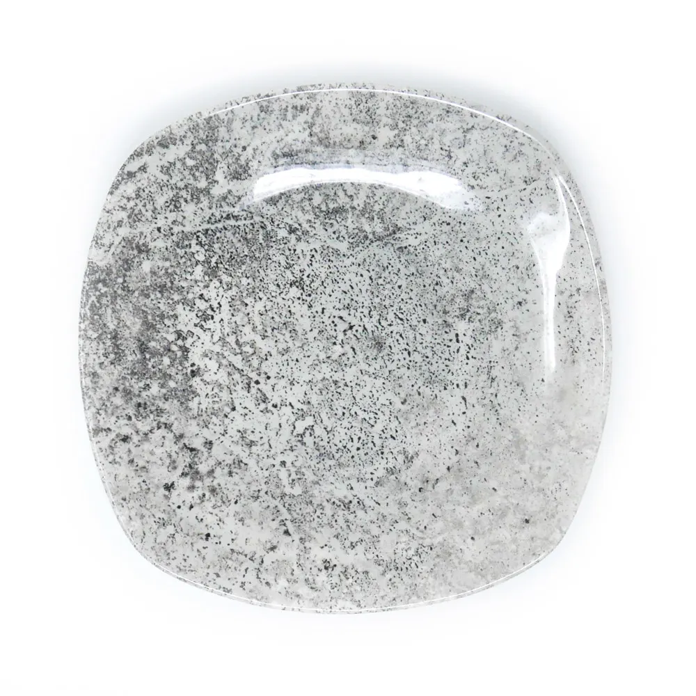Assiette plate Dudson Concrete - Assiette carrée · 10 po · 12/caisse