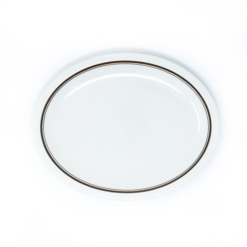 Assiette plate Dudson Piccolo assiette ovale - 9 1/4 po · 12/caisse