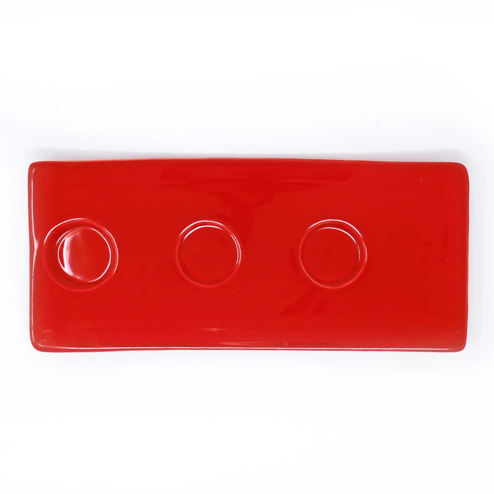 Assiette de présentation Dudson Paintbox Flame Red - Plateau · 6 1/2 x 15 po · 4/caisse