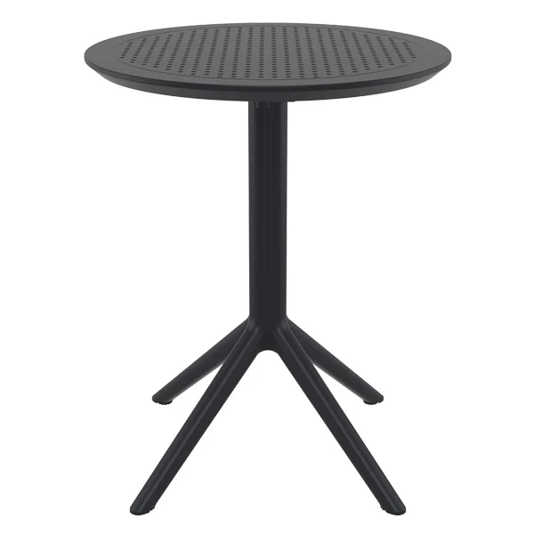 Table ronde pliante Sky 60 par Siesta - Noir - Résine durable et résistante aux intempéries