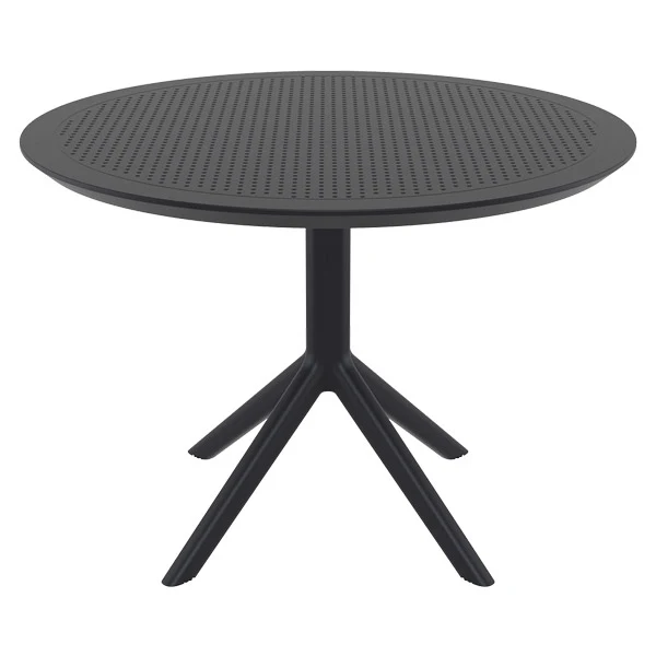 Table ronde Sky 105 par Siesta - Noir - Résine durable et résistante aux intempéries