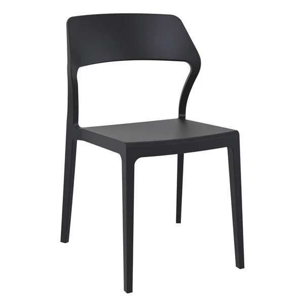 Chaise Snow par Siesta - Noir - Polypropylène renforcé de fibre de verre