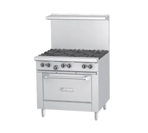 Cuisinière à gaz de 36 po à 6 brûleurs avec four standard Garland U36-6R