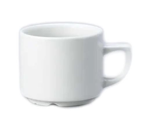 Tasse à thé Churchill WHCOL1 - White Holloware · 7 oz · 2 15/16 po de dia. x 2 1/2 po H · Blanc