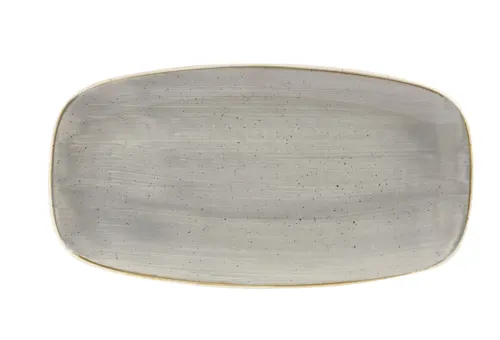 Assiette de chef rectangulaire Churchill SPGSXO111 - Stonecast Peppercorn Grey · 6 po x 11 11/16 po · Gris poivre