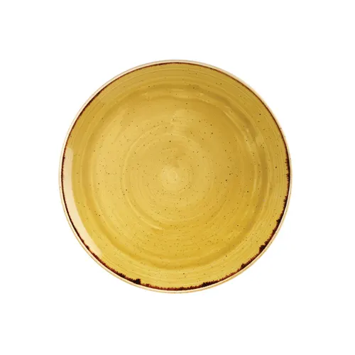 Assiette plate Churchill SMSSEV101 - Stonecast Mustard Seed Yellow · 10 1/4 po · Jaune graine de moutarde