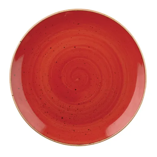 Assiette creuse Churchill SBRSEVB91 - Stonecast Berry Red · 40 oz · 9 3/4 po dia. x 1 3/8 po H · Rouge baies