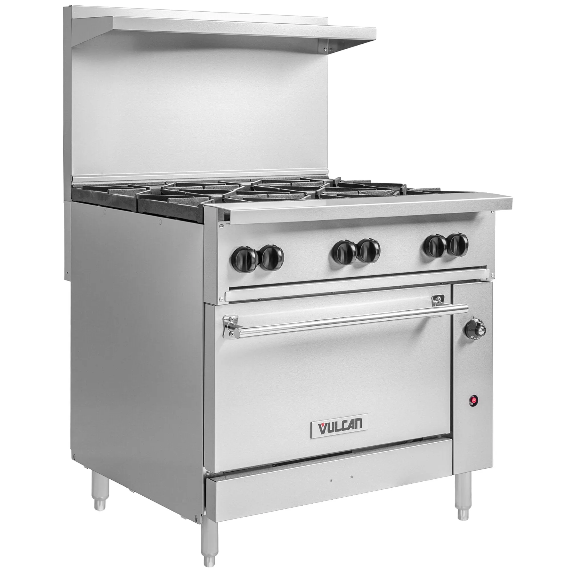 Brûleur 36" Cuisinière au gaz naturel avec base four standard Vulcan 36S-6BN - 215,000 BTU