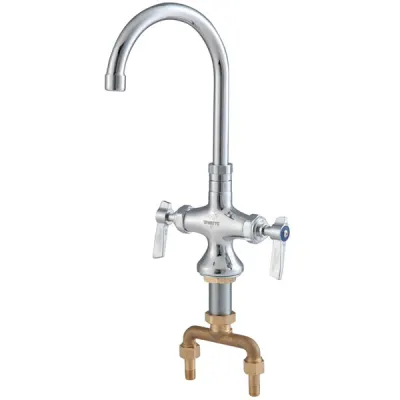 LFF-DDP-G06S Robinet pivotant à bec de cygne 6po avec deux poignées Dormont