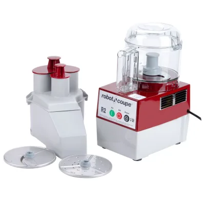Robot culinaire combiné à alimentation continue, bol transparent, 2 disques, avec Robot Coupe R2NCLR - 1 hp