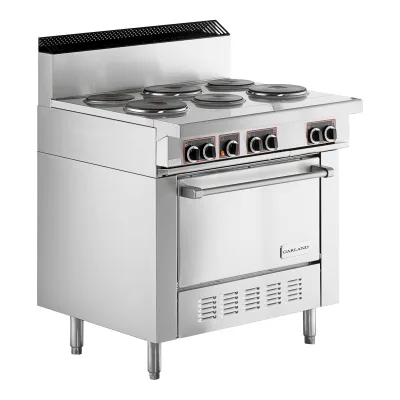 6 Cuisinière de restaurant à brûleurs scellés série Sentry électrique avec four standard Garland SS686 - 208V, 3 Phase, 19 kW