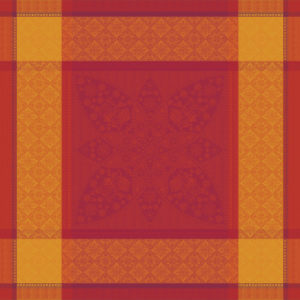 Garnier-Thiebaut 40904 tablecloth nappe Palerme orange sanguine
