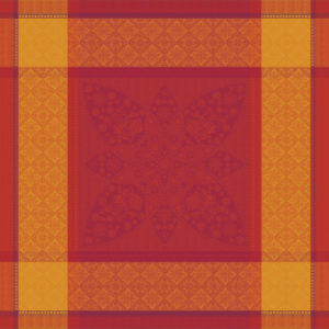 Garnier-Thiebaut 40904 tablecloth nappe Palerme orange sanguine