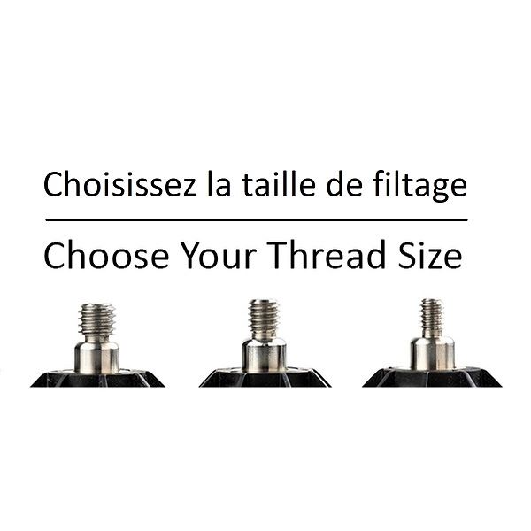 FLAT EQUALIZERS - Choose your theard size - Choisissez la taille de filetage