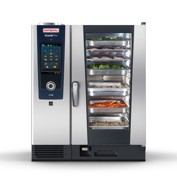 iCombi Pro 10-1/1 E/G - 10-half size - Rational - chargement complet petits pains en cuisson