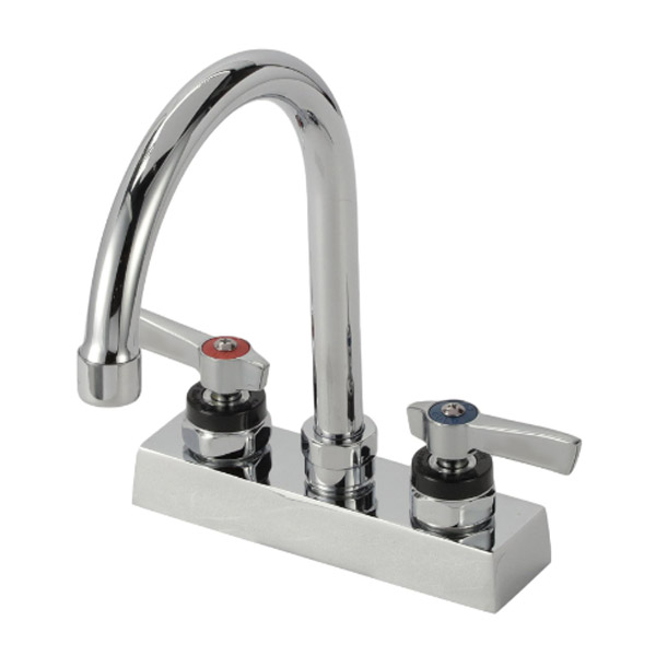 Dormont LFF-DBF4-G06S - Robinet pivotant à bec de cygne 6po sur pont de 4po - vue de haut
