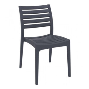 Chair Ares - polypropylene dark grey - by Siesta